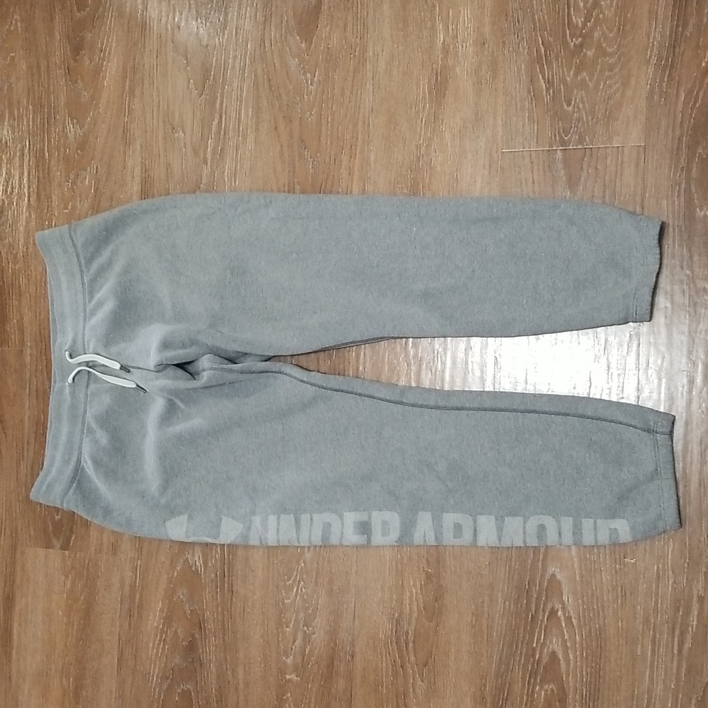 (M) Under Armour Sweat Pants Classic Logo Trendy Athleisure Loungewear Running
